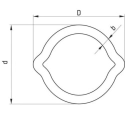 Rura profilowana zewnętrzna roz. 5 Ø wew. 49.5 Ø zew. 57.5x48x4 mm L=0.877 m Sipma