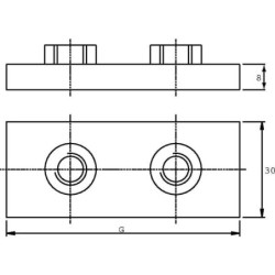 Obejma kpl. ciężka 1x20mm Alu gr. 2