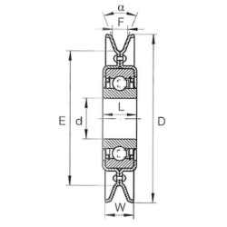 Koło napinające Ø 129 mm, otwór 16 mm