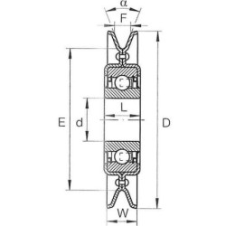 Koło napinające Ø 129 mm, otwór 16 mm