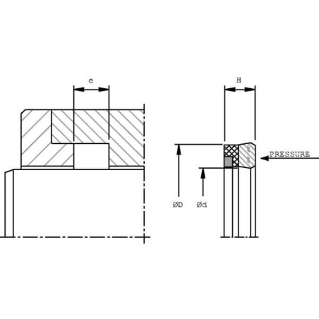 Uszczelniacz tłoczyska SA/EI 70x80x12.5