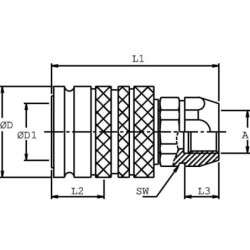 "Szybkozłącze gniazdo SKP-F 3/8"" gwint wewnętrzny 3/8"" BSP"