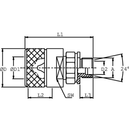 Szybkozłącze skręcane 3/8” gwint zew. M16x1.5 10L - wtyczka