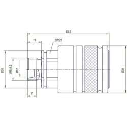 "Szybkozłącze gniazdo SKP-F 1/2"" gwint zewnętrzny M18x1.5 12L gopart"