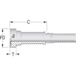Końcówka 4SH-DN25 kołnierzowa Ø 47.6 mm pasująca do CAT
