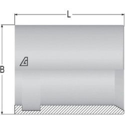 Tuleja Ø30x36mm DN16 chromowana Alfagomma