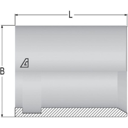 Tuleja Ø22x31mm DN10 chromowana Alfagomma