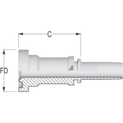 Końcówka węża SFS-NS z kołnierzem 6000, DN40 63.5 mm