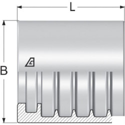 Tuleja Ø30x30.5mm DN13 ocynk Alfagomma