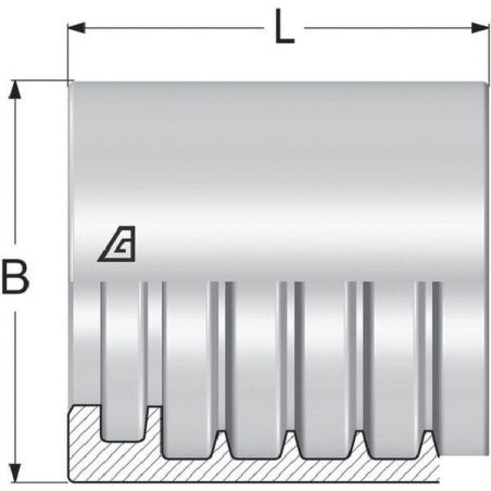 Tuleja Ø30x30.5mm DN13 ocynk Alfagomma