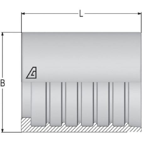 Tuleja Ø22x26.5mm DN10 ocynk Alfagomma