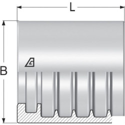 Tuleja Ø23x24.7mm DN8 ocynk Alfagomma