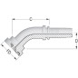 Końcówka węża SFL-NS z kołnierzem 45° 3000, DN32 50.8 mm