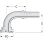 Końcówka węża SFL-NS z kołnierzem 90° 3000, DN32 60.3 mm