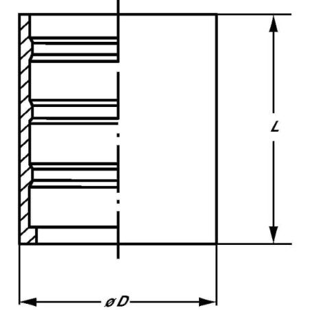 Tuleja Ø35x37mm DN20 chromowana Alfagomma