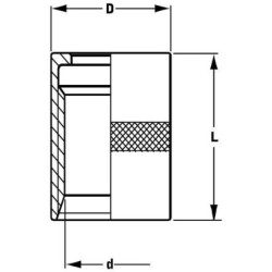 Tuleja Ø21x31mm DN10 ocynk