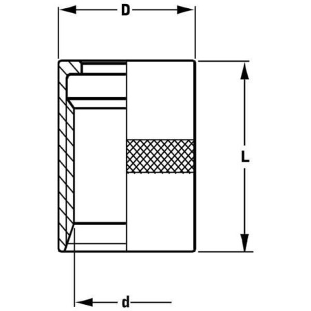Tuleja Ø21x31mm DN10 ocynk