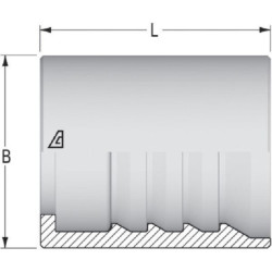 Tuleja Ø33x37.5mm DN16 stal / ocynk Alfagomma