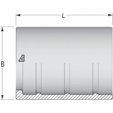 Tuleja Ø48x42.5mm DN25 ocynk Alfagomma