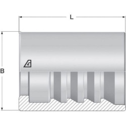 Tuleja Ø19x25.5mm DN6 ocynk Alfagomma