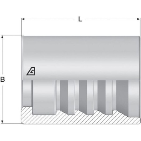 Tuleja Ø19x25.5mm DN6 ocynk Alfagomma