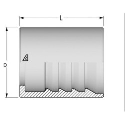 Tuleja Ø15x22mm DN5 ocynk Alfagomma