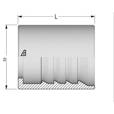 Tuleja Ø15x22mm DN5 ocynk Alfagomma