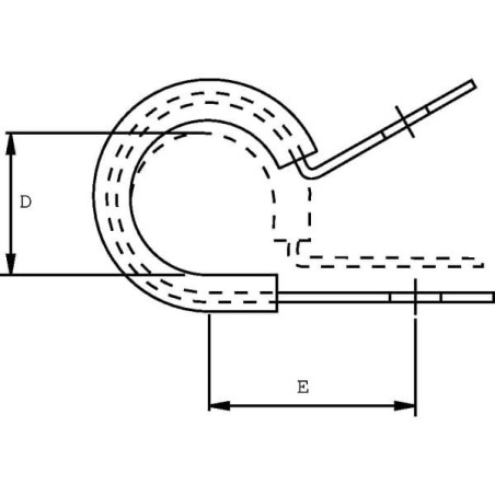 Opaska rury SMSL z wkładką gumową Unbranded, 40 mm szer. 12,7 mm