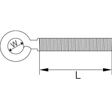 Śruba z uchem M8x40 mm ocynk