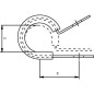 Opaska rury SMSL z wkładką gumową Unbranded, 18 mm szer. 12,7 mm