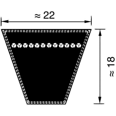 Pas klinowy Optibelt, SPC 22x4500