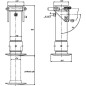 Hydrauliczna stopa podporowa z pompą ręczną 5.7 t