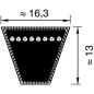 Pas klinowy Optibelt, SPB 17x3350