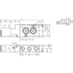 Zawór elektromagnetyczny 5/2-drożny Namur