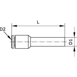 Złącze wtykowe proste redukcyjne, 10x6 mm Kramp