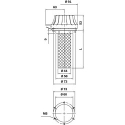 Filtr wentylacyjny i odpowietrzający 10 µm