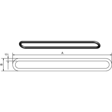 Gumowa taśma mocująca, 250 x 8 mm