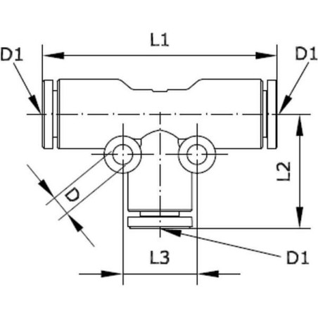 Trójnik wtykowy T 16 mm Kramp