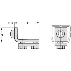 Stoper szyny 43,5x48,5 mm