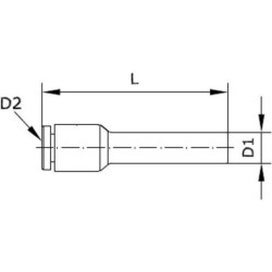 Złącze wtykowe proste redukcyjne, 6x4 mm Kramp