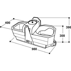 Podwójne poidło rolnicze FT 80