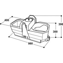 Podwójne poidło rolnicze FT 80