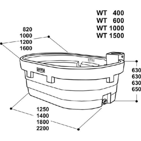 Poidło pastwiskowe model WT1000