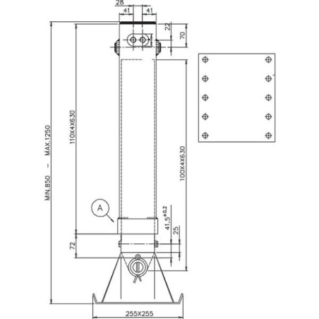 Stopa podporowa hydrauliczna