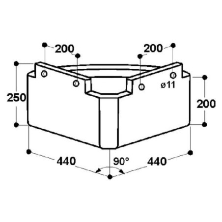Koryto narożne model 210