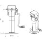 Stopa podporowa kwadratowa 70x70 mm 4000 kg