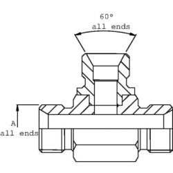 Trójnik 1/4 BSP