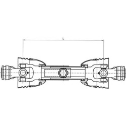 Wał przegubowy T60 L=1610 mm, sprzęgło z kołkiem ścinanym Comer