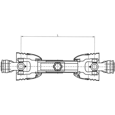 Wał przegubowy T60 L=1610 mm, sprzęgło z kołkiem ścinanym Comer