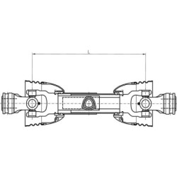 Wał przegubowy T60 L=1610 mm, sprzęgło z kołkiem ścinanym Comer